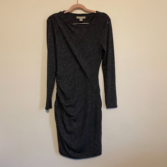 Banana Republic | Ruched Gray Bodycon Jersey Dress Small - Picture 4 of 8